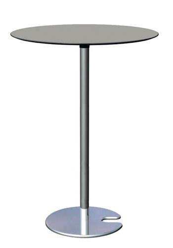 Table with steel base and top made of MDF or plastic Polo, Accademia