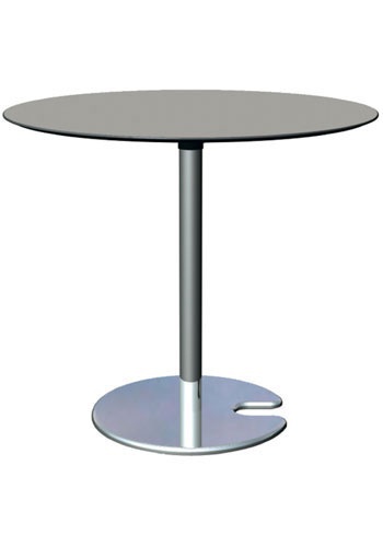 Table with steel base and top made of MDF or plastic Polo, Accademia