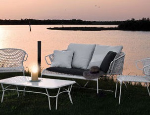 Coffee table with frame made of metal Vela, Accademia