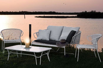 Coffee table with frame made of metal Vela, Accademia