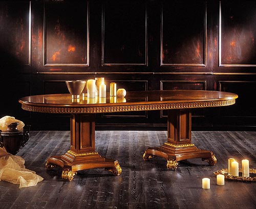 Dining table with oval tabletop, Bianchini