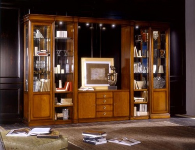 Modular system with open and closed shelves, Bianchini