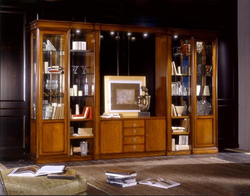 Modular system with open and closed shelves, Bianchini