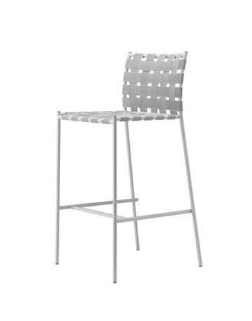 Bar stool with frame made of steel enamel Tagliatelle, Alias