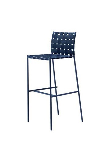 Bar stool with frame made of steel enamel Tagliatelle, Alias