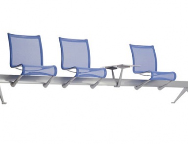 Seating system with base from aluminium and a body made of polyester and PVC Floatingframe, Alias