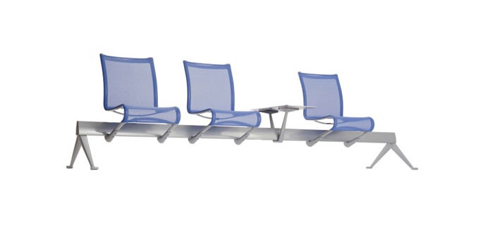 Seating system with base from aluminium and a body made of polyester and PVC Floatingframe, Alias