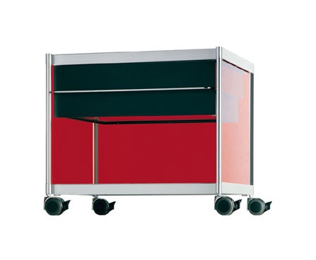 Serving table with a frame made of aluminium SEC, Alias