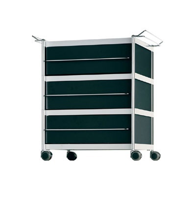 Serving table with a frame made of aluminum and plastic panels SEC, Alias