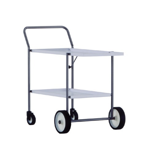 Serving table with frame and top made of steel and wheels are nylon Outdoor, Alias