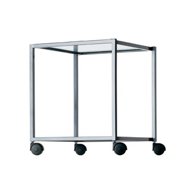 Serving table with steel frame and glass top Outdoor, Alias