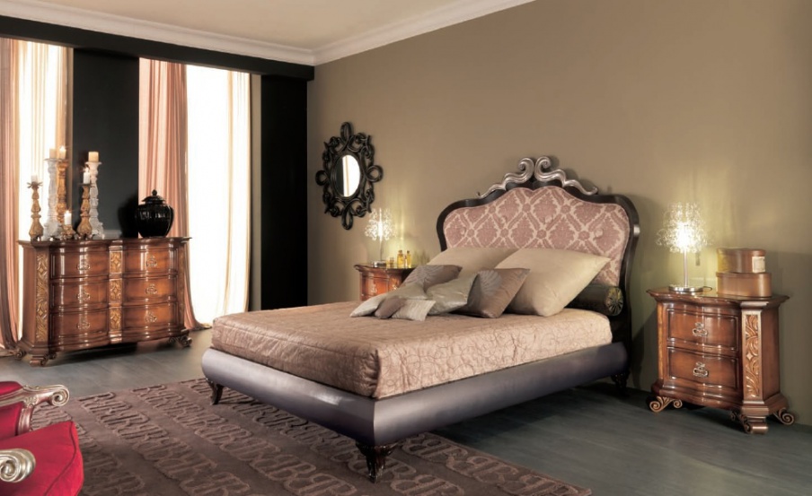 Bed with high headboard Penelope C463 1, Bizzotto