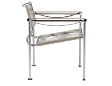 Chair with seat and back made of PVC and stainless steel frame Green, Alias
