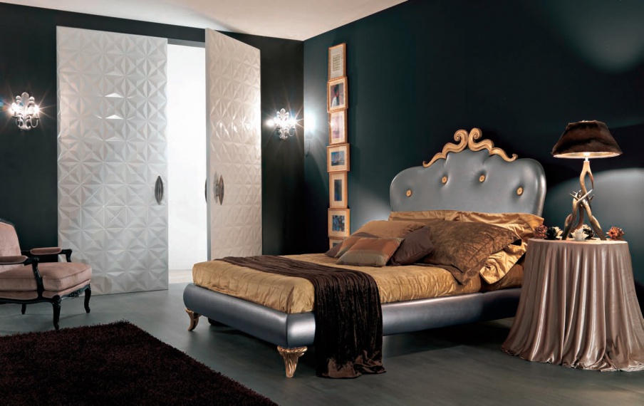 Bed with high headboard 4 C464 Penelope, Bizzotto