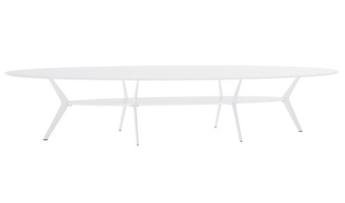 Table with frame made of aluminum and top of veneer or acrylic stone Biplane, Alias