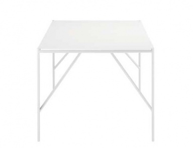 Table with frame in steel and top made of plywood or glass Tagliatelle, Alias
