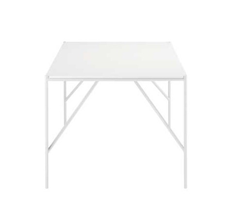 Table with frame in steel and top made of plywood or glass Tagliatelle, Alias