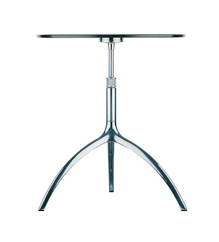 Coffee table with aluminium frame and glass table-top Tree, Alias