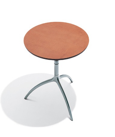 Coffee table with aluminum frame construction and top of the plywood Tree, Alias