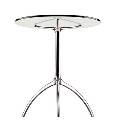 Coffee table with frame made of enameled aluminum and glass table-top Tree, Alias