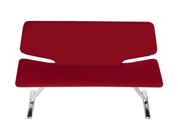 Sofa with seat and back in polyurethane and upholstered in textile fabric TT2, Alias