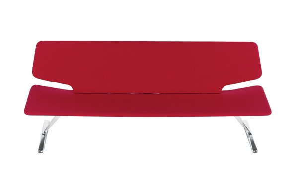 Sofa with seat and back in polyurethane and upholstered in fabric textile TT3, Alias