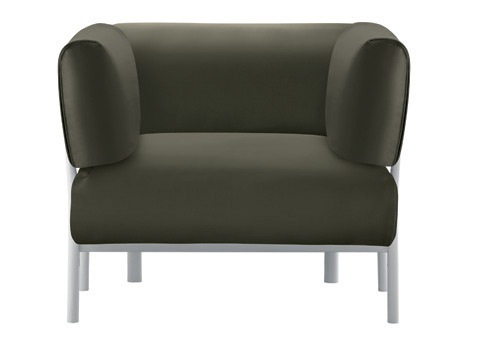 Chair with seat and back made from polyurethane and a steel frame Eleven, Alias 