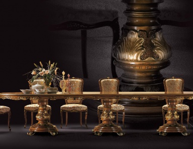 Dining table with wooden case Raffaello, Angelo Cappellini