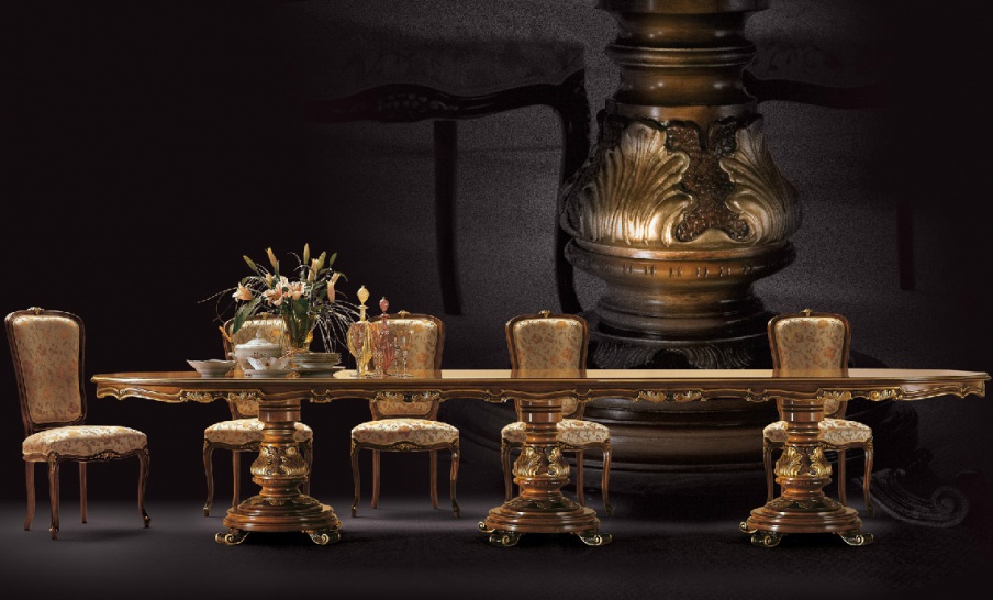 Dining table with wooden case Raffaello, Angelo Cappellini