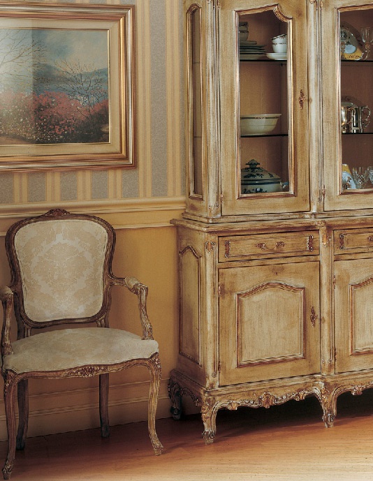 Armchair with body made of wood and upholstery of textile fabric Picasso, Angelo Cappellini