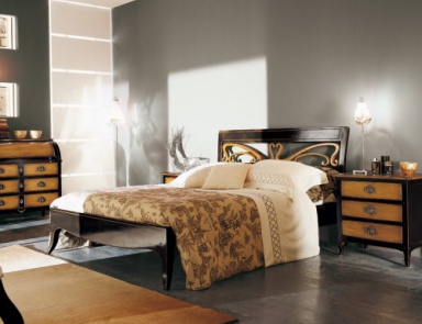 Bed with high headboard C441 B, Bizzotto
