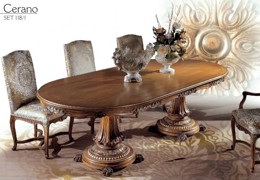 Dining table with oval top made of wood Cerano, Angelo Cappellini