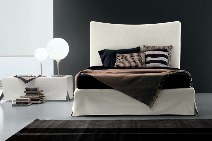 Bed with high headboard, Glamour - Bolzan