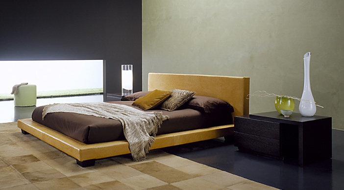 Bed on low legs, Tobia - Bolzan