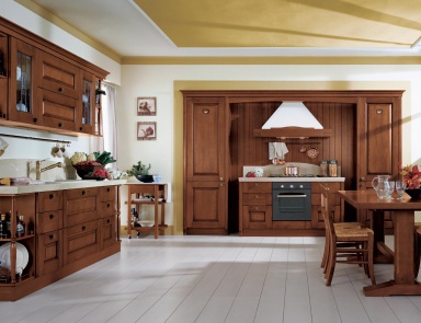 Kitchen (Suite kitchen) with built-in extractor, LUBE Cucine