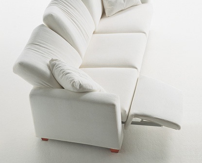 Sofa upholstered in leather or fabric, Adriano, Bodema