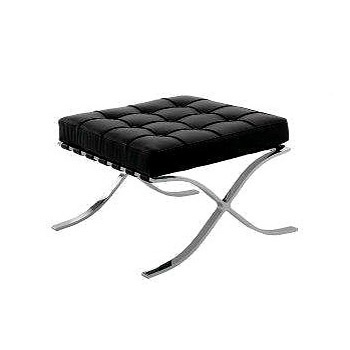 Padded stool with frame in chromed steel Museum, Alivar