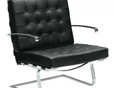 Armchair with frame of chromed steel Museum, Alivar