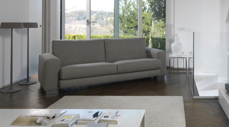 Sofa upholstered in leather or fabric Cicero, Bodema