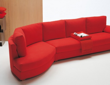 Sofa sectional upholstered leather or fabric, Composit, Bodema