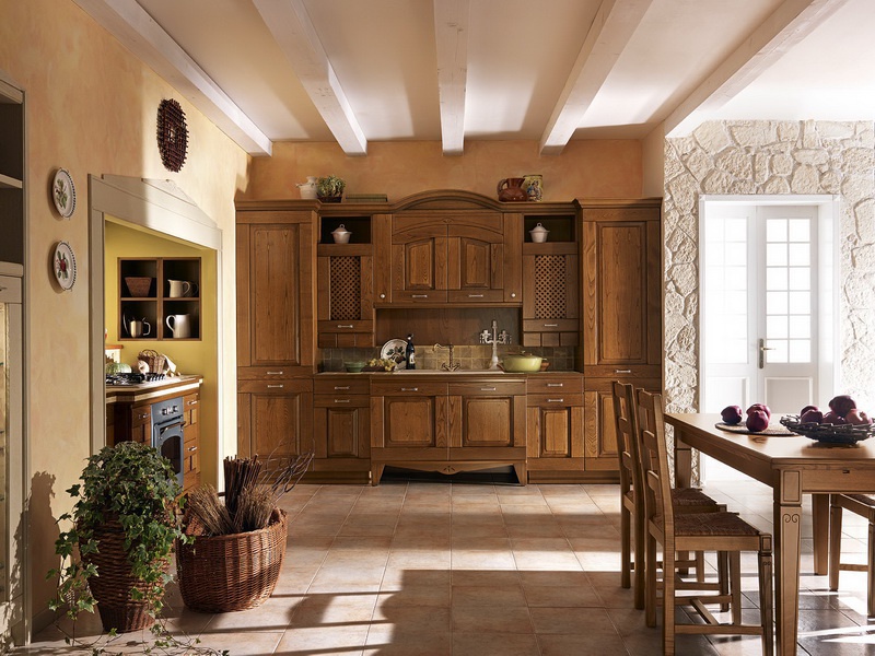 Set for the kitchen with a rectangular table, Astra