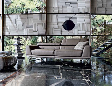 The sofa is modular, Decibel - Roche Bobois