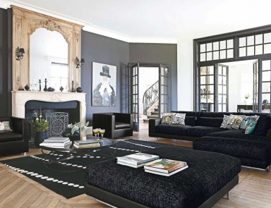 The sofa is modular, Eclipse - Roche Bobois