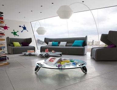 The sofa is modular, Egos - Roche Bobois