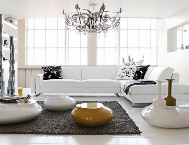 The sofa is modular, Islande - Roche Bobois