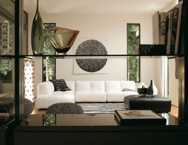 The sofa is modular, Puzzle - Roche Bobois