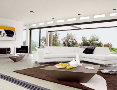 The sofa is modular, Sine-qua-non - Roche Bobois