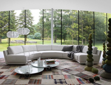 The sofa is modular, Solstice - Roche Bobois