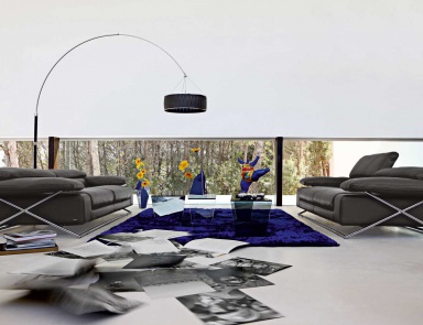 The sofa is modular, Tarmac - Roche Bobois