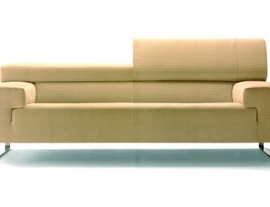 Two-seater sofa with a retractable headrest, Calia Italia